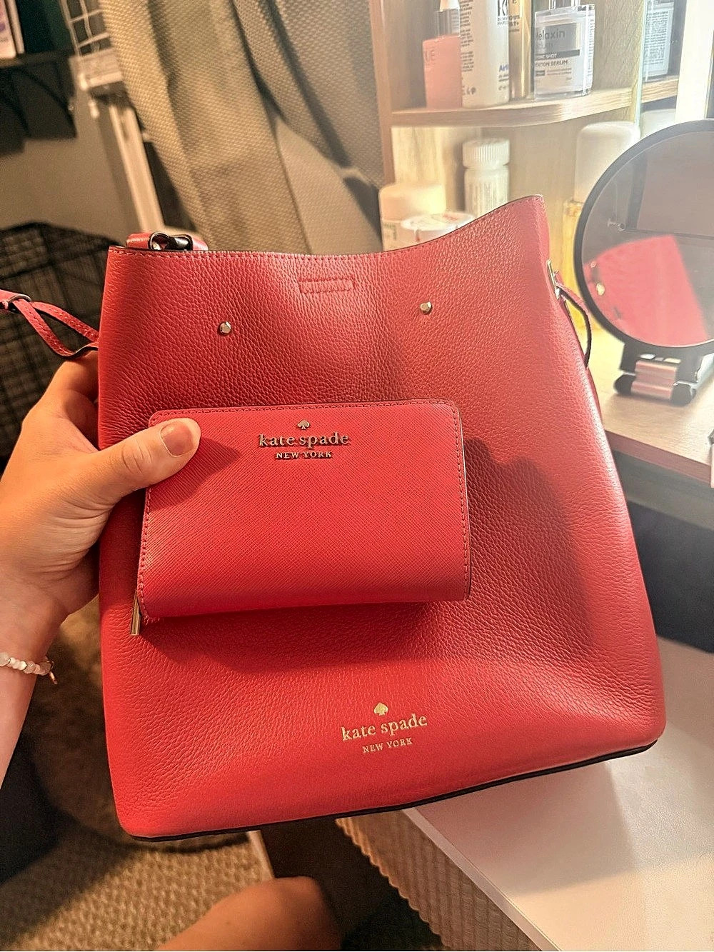 kate spade new york Pink Shoulder Bag with Wallet